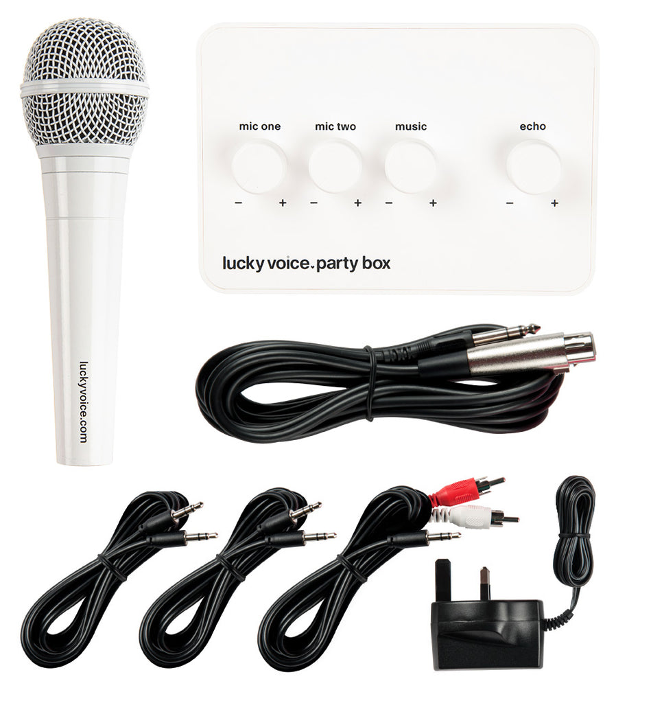 Lucky Voice White Karaoke Kit