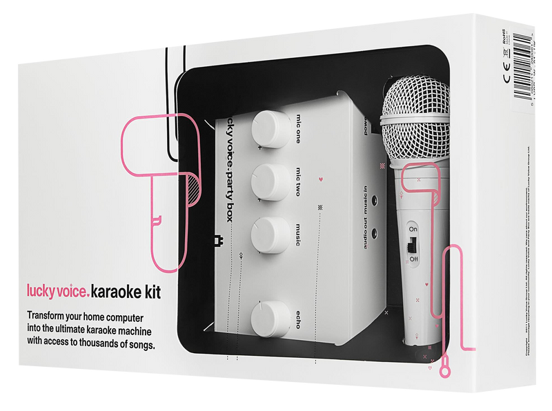 Lucky Voice White Karaoke Machine